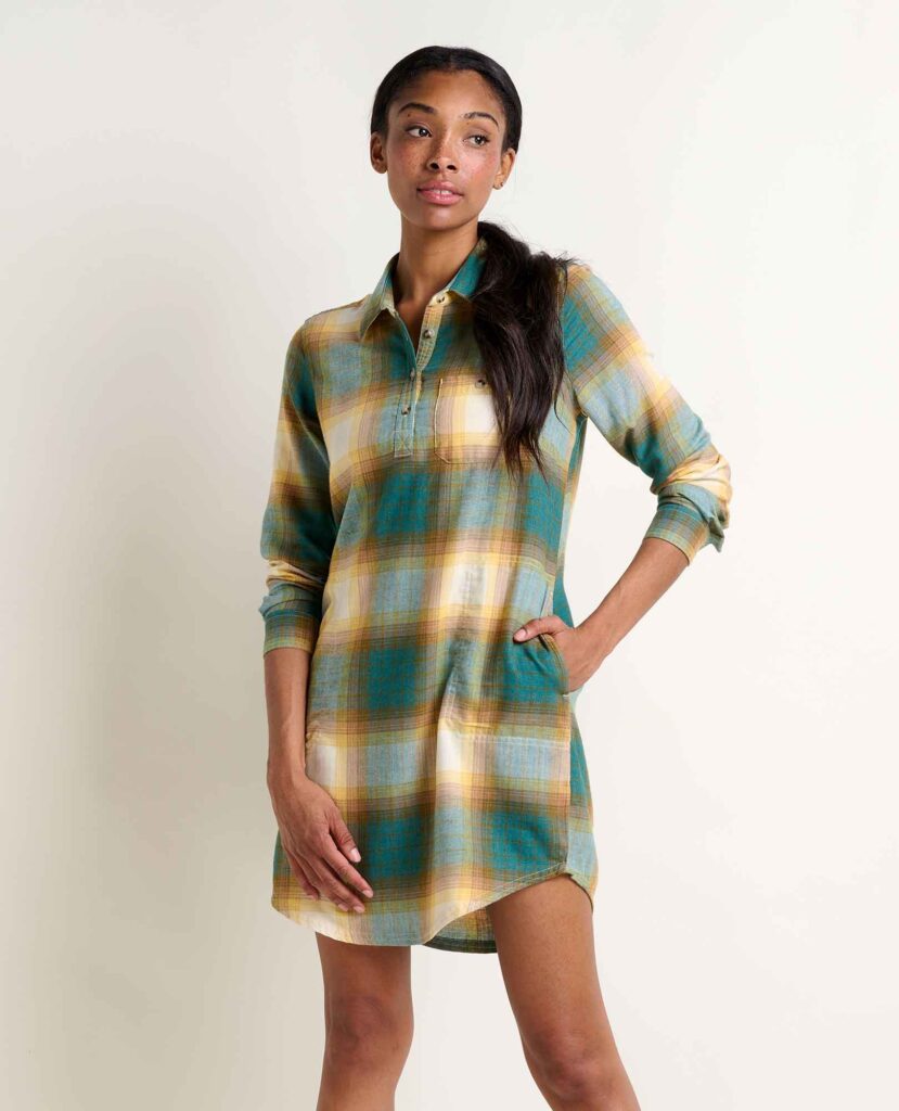 Re-Form Flannel Shirtdress